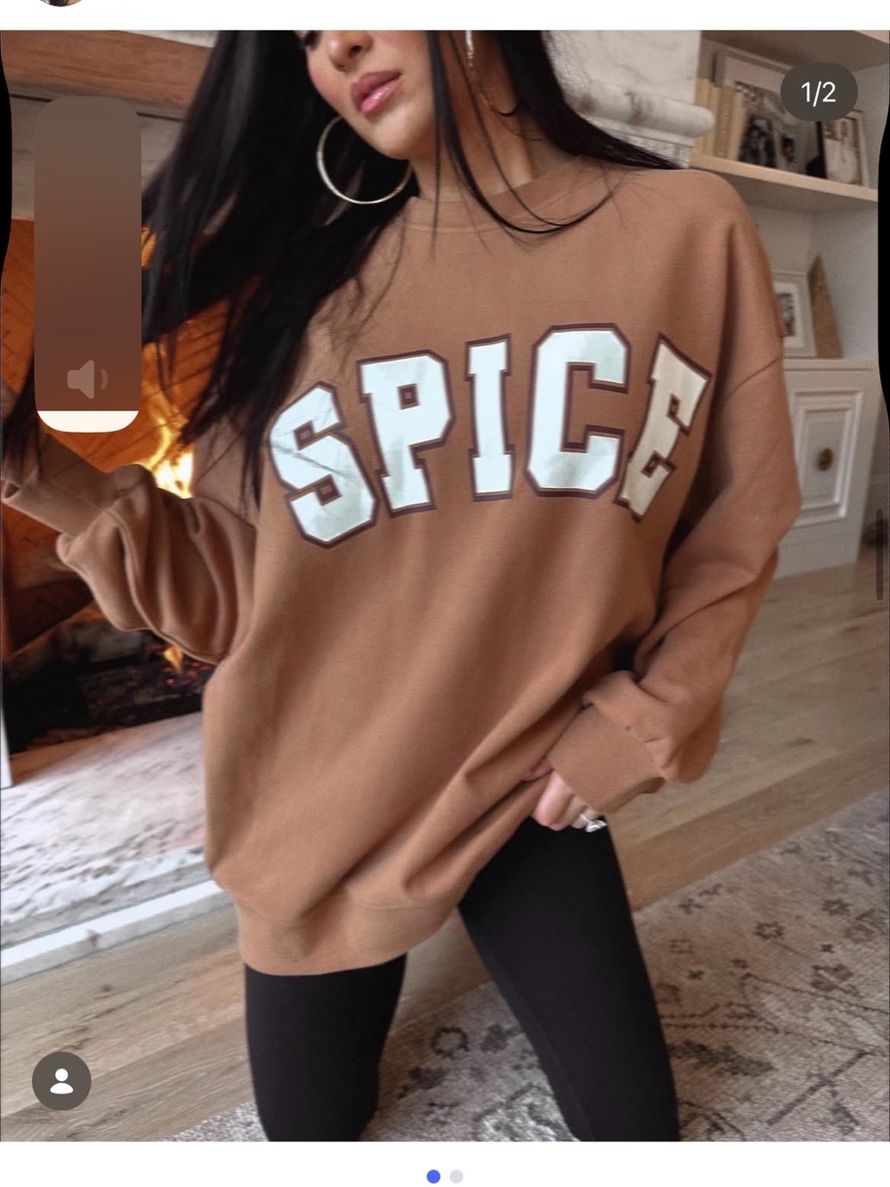 Rachel Parcell Spice Crewneck Sweatshirt Small